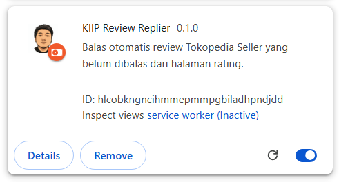 Ekstensi browser KIIP Review Replier